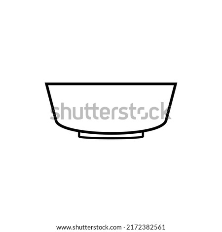 vector black and white bowls for sticker purposes and others