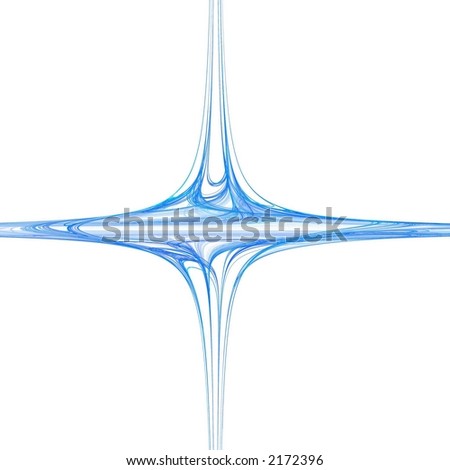 Blue fantasy star isolated on white
