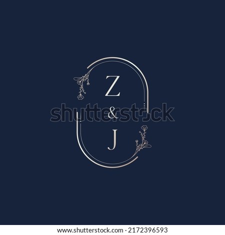 ZJ wedding initial logo letters in high quality professional design that will print well across any print media