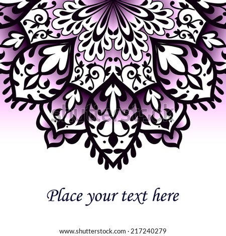 Set abstract card, vector background, card or invitation with Islam, Arabic, Indian, ottoman motifs.