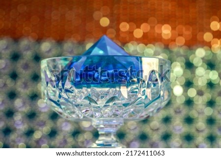 Glass background image mixed with colorful paint, creative edited