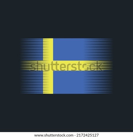 Sweden Flag Brush. National Flag
