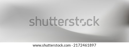 Silver Smooth Smoke Fluid Liquid Gradient Backdrop. Flow Smog Water Cloudy Monochrom Pastel Wallpaper. Wavy Weather Sky Curve Light Gray Design Pic. Cloud White Grey Blurry Metal Gradient Mesh.