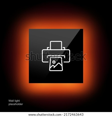 Photo printer line icon. Camera, Photo, Photographer, objectiv, Gallery, Image, Lens, document, Effects, Favorites, Likes. Media concept. Vector line icon for Business and Advertising
