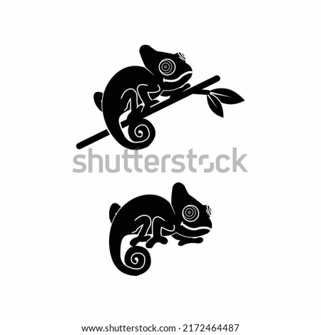chameleon icon, for reptile lover or hobbyist design, simple design