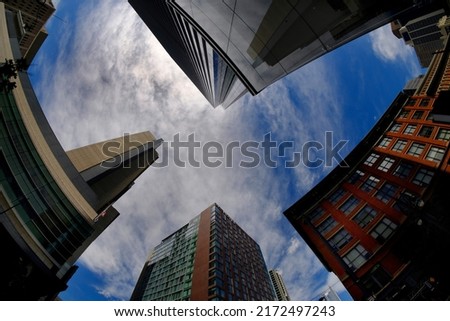 Skyscraper buildings in downtown Denver Colorado in USA