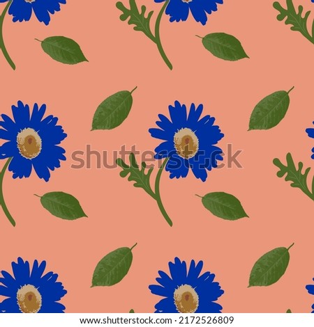 Floral pattern. Seamless background. Vector illustration.