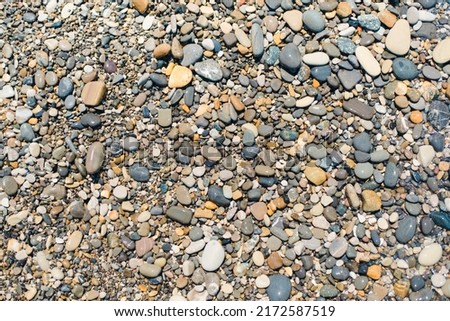 Rocky beach. Sea stones. Sea shore.