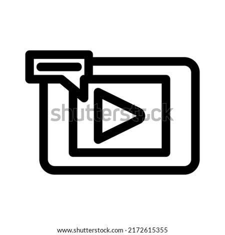comment video icon or logo isolated sign symbol vector illustration - high quality black style vector icons

