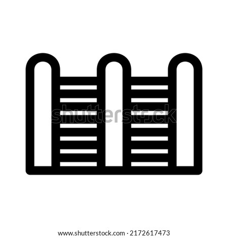 fence icon or logo isolated sign symbol vector illustration - high quality black style vector icons
