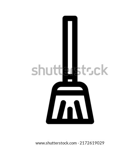 broom icon or logo isolated sign symbol vector illustration - high quality black style vector icons
