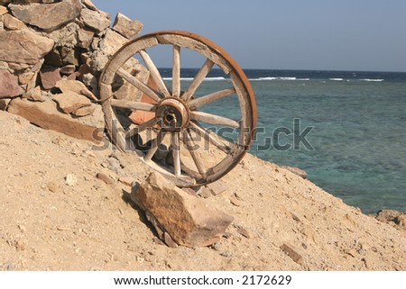 Wheel and Red Sea. Marsa Alam. Egypt.