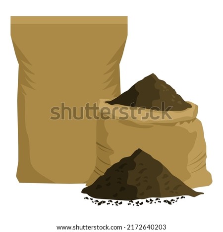 Vektor illustration fertilizer bag, rice sack, sand bag, agriculture product isolated on white background Royalty-Free Stock Photo #2172640203