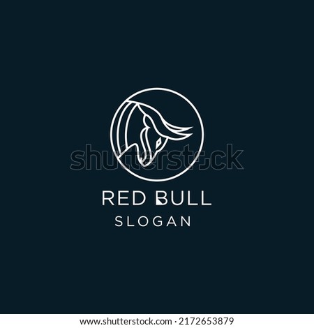 Red bull design icon logo template