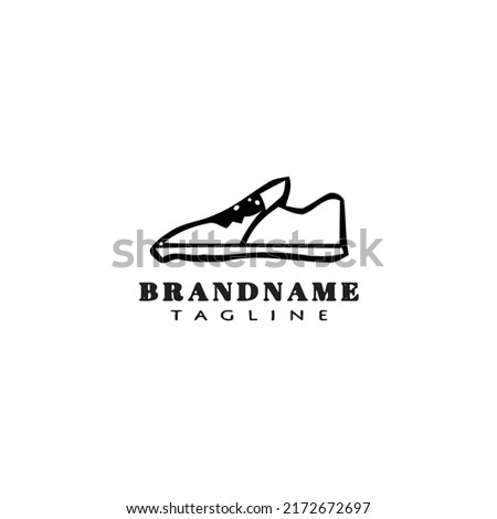 shoes cartoon logo icon design template black modern isolated vector