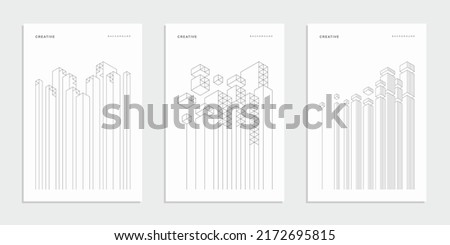 Architectural construction company brochure. Geometric technological business flyer. Royalty-Free Stock Photo #2172695815