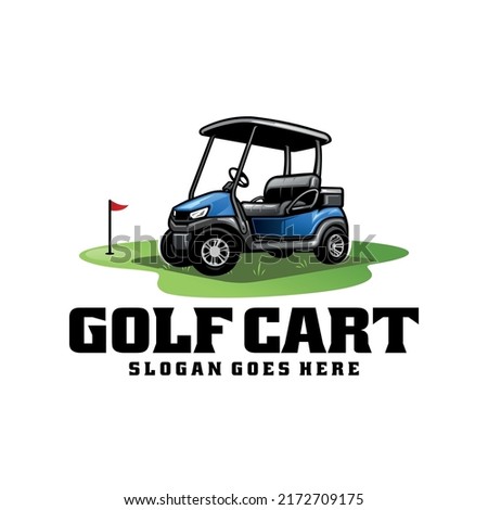buggy - golf cart illustration logo vector