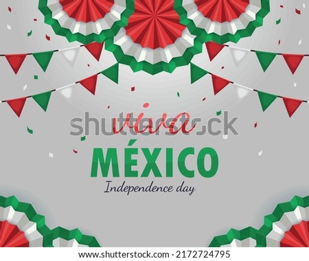viva mexico independence day poster Royalty-Free Stock Photo #2172724795