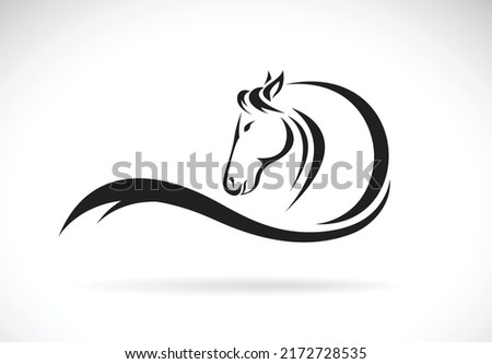 Vector of horse design on white background. Easy editable layered vector illustration. Farm Animals.