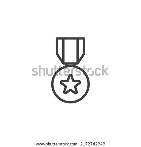 Vector sign of the award symbol is isolated on a white background. award icon color editable.