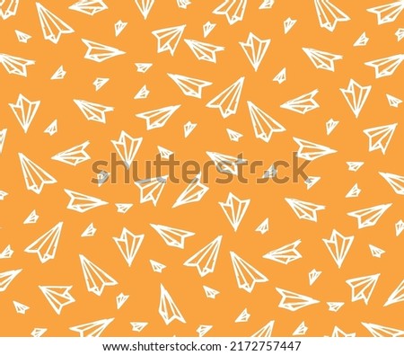 
Hand drawn origami plane pattern