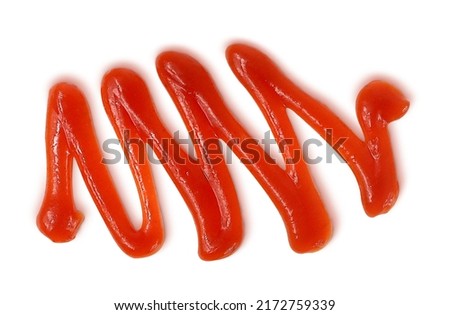 Ketchup on an isolated white background