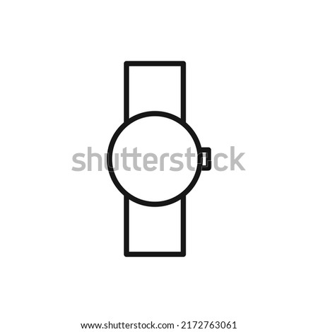 Editable Wrist Watch line icon. Vector illustration isolated on white background. using for website or mobile app