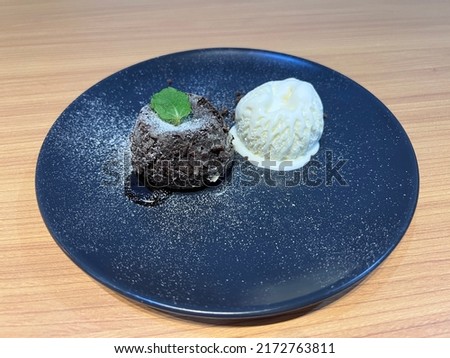 delicious black and white ice cream