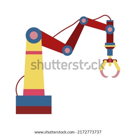 Robotic arm manipulator. Vector illustration