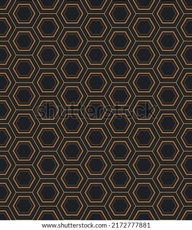 Modern and stylish hexagonal texture background with seamless pattern. Vector illustration graphic.