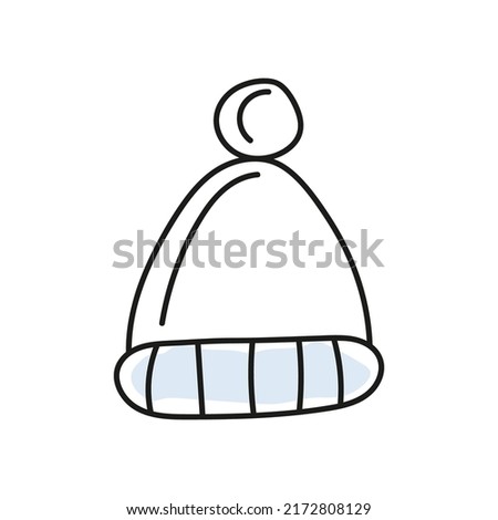 vector illustration hat in doodle style