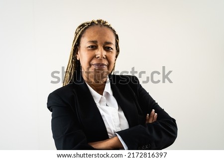 Senior African business woman portrait  Royalty-Free Stock Photo #2172816397