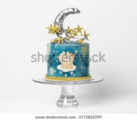 Cakes on a white background.