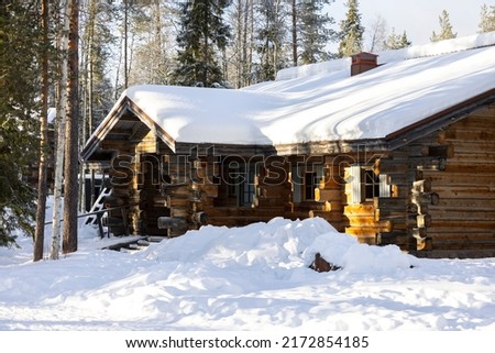 Winter landscape in Lapland, Finland.
