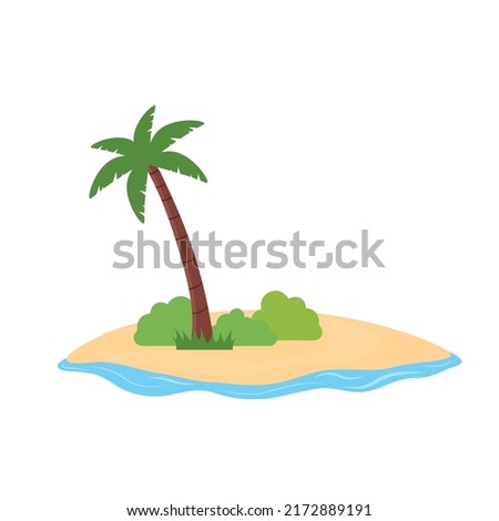 Exotic natural landscape for vacation or summer weekend holiday isolated,Palm tree paradise with mountains,Tropical island at sea ocean.