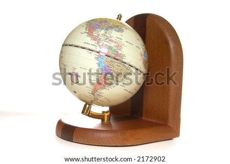 globe with the image of the USA Canada and Mexico on a white background