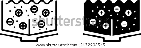 Coagulation and Flocculation proces icon , vector illustration Royalty-Free Stock Photo #2172903545
