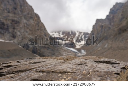 stone surface in the mountains. selective focus  Royalty-Free Stock Photo #2172908679