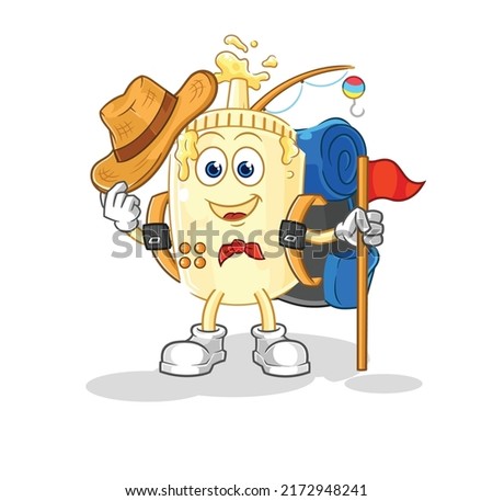 the mayonnaise scout vector. cartoon character