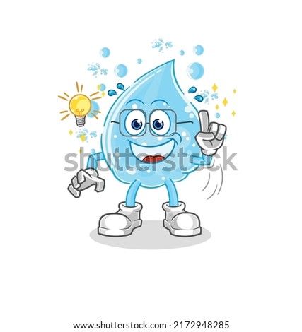 the soda water got an idea cartoon. mascot vector