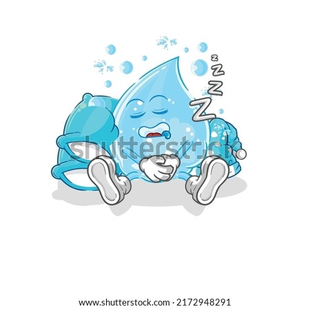 the soda water sleeping character. cartoon mascot vector