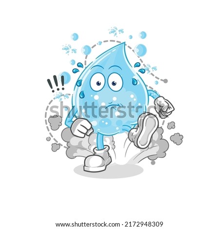 the soda water running illustration. character vector