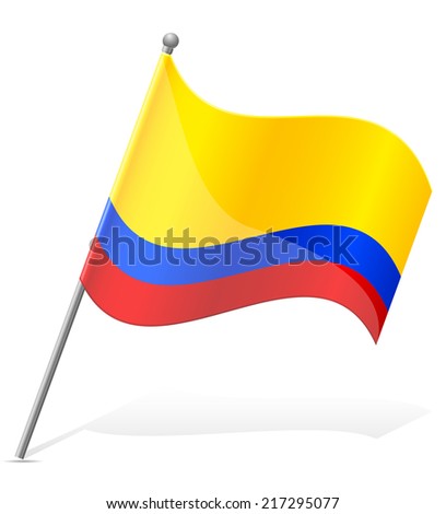 flag of Colombia vector illustration isolated on white background