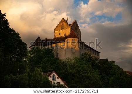Medieval Meersburg Castle at Lake Constance or Bodensee, Germany. 