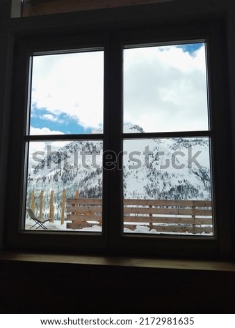 mountain view from the window