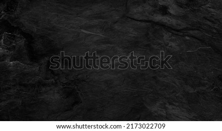 Dark gray stone background with copy space. Black grunge banner with rock texture.The texture of the stone wall.