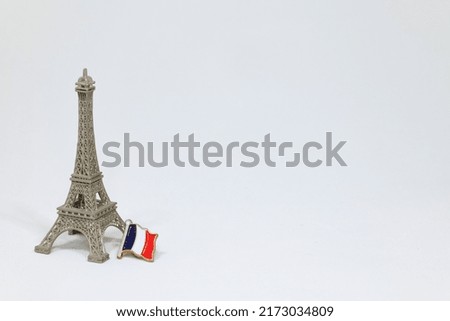 French Eiffel Tower and flag toy.