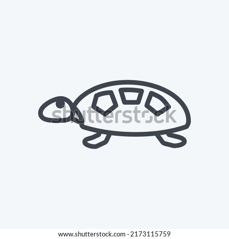 Icon Turtle. suitable for Sea symbol. line style. simple design editable. design template vector. simple symbol illustration
