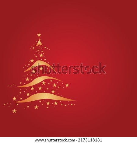 Christmas Tree formed from Stars illustration and vector
