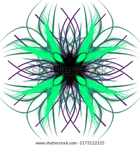 Abstract design with green color  and lines